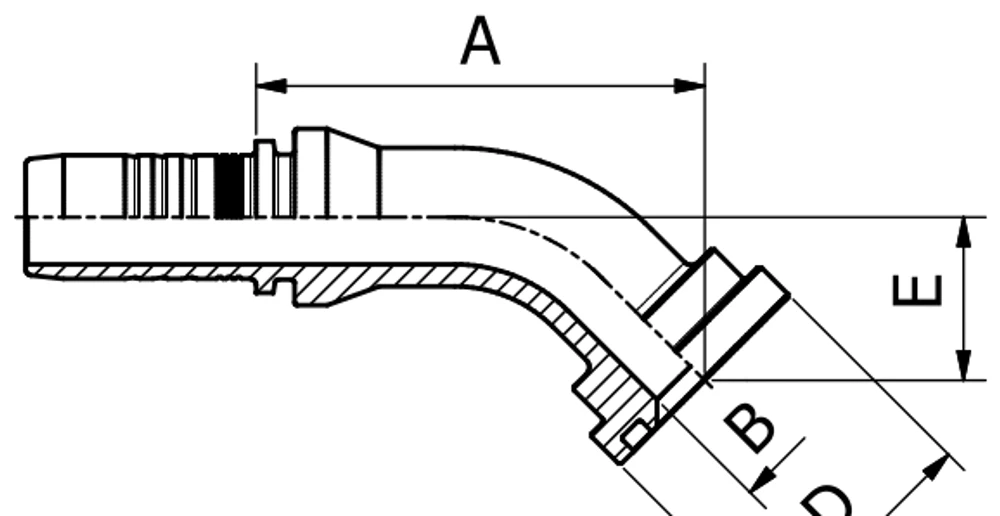 Manuli SAE 3000 45°F Hortum Rakoru