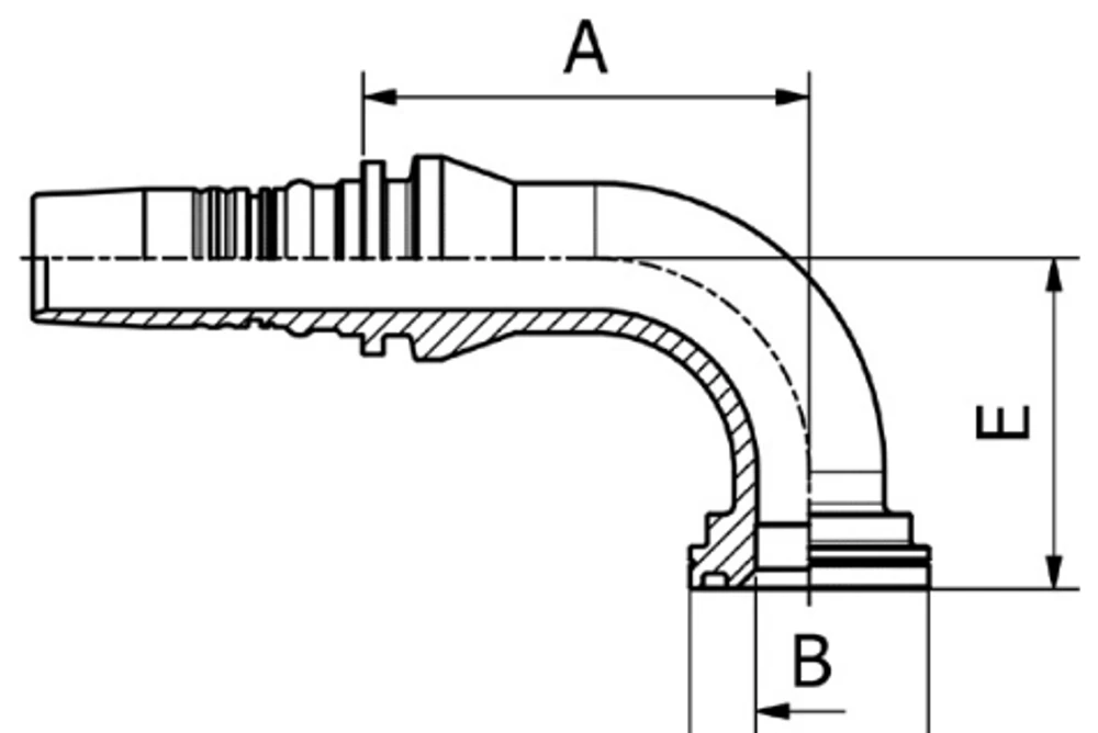 Manuli SAE 3000 90°F Hortum Rakoru INTERLOCK PLUS