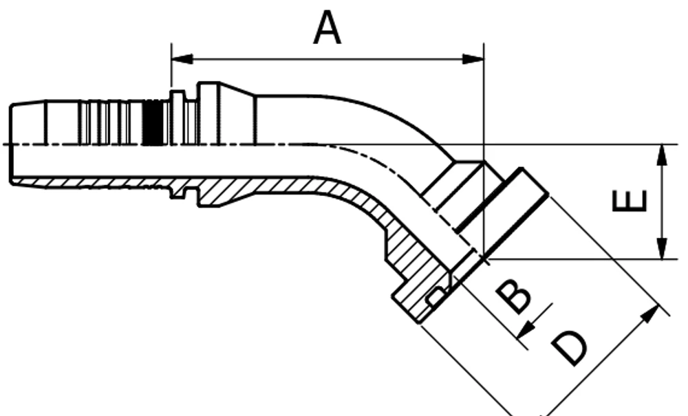 Manuli SAE 6000 45°F Hortum Rakoru