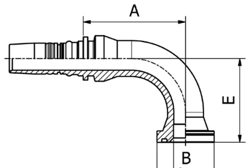 Manuli SAE 6000 90°F Hortum Rakoru INTERLOCK PLUS
