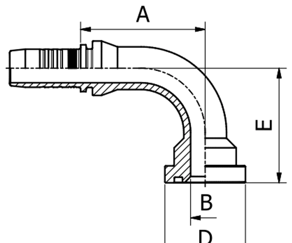Manuli SAE 6000 90°F Hortum Rakoru